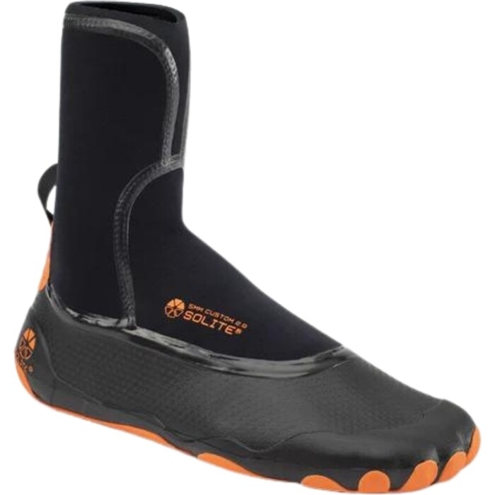 2024 Solite 5mm Custom 2.0 Wetsuit Boots 21007 - Black /Orange